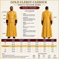 Gold Clergy Cassock Robe: Traditional Roman Soutane for Ministers - image 4