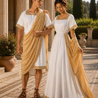 Couple  Roman Senator Toga – Classical Ancient Rome Costume, Historical Draped Garment - image 3