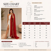 Greek Goddess White Maxi Dress with Red Chiffon Dupatta, One Shoulder Evening Gown, Wedding Guest Dress for Women - image 7