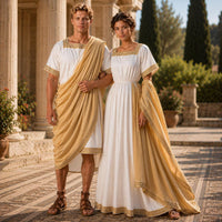 Couple  Roman Senator Toga – Classical Ancient Rome Costume, Historical Draped Garment