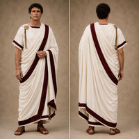 Couple Roman Toga & Saree Costume Set, Ancient Rome Cosplay Outfit - image 5