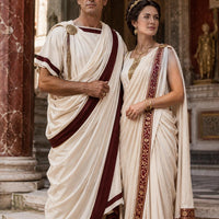 Couple Roman Toga & Saree Costume Set, Ancient Rome Cosplay Outfit - image 3