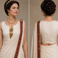 Couple Roman Toga & Saree Costume Set, Ancient Rome Cosplay Outfit - image 4